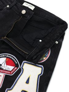 画像4: 【送料無料】ALMOST SOMEDAY PATCHWORK JORTS BLACK (4)