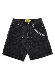 画像1: 【送料無料】GUAPI VINTAGE STARS DENIM SHORTS (1)