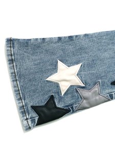 画像7: 【送料無料】GUAPI AQUA BLUE VINTAGE STARS DENIM (7)
