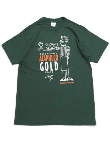 画像1: ACAPULCO GOLD HERE YOU GO TEE FOREST GREEN (1)
