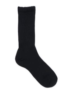 画像2: WHIMSY SOCKS LOOSE GUAGE RIB SOCKS BLACK (2)