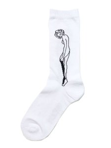 画像1: WHIMSY SOCKS CATHIE SOCKS WHITE (1)