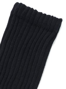 画像3: WHIMSY SOCKS LOOSE GUAGE RIB SOCKS BLACK (3)