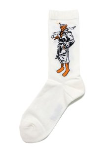 画像1: WHIMSY SOCKS PEEPO-SAN SOCKS WHITE (1)
