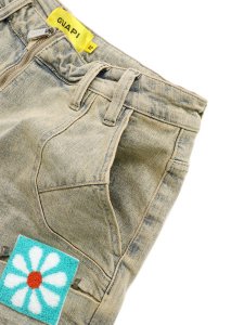画像3: 【送料無料】GUAPI VINTAGE FLOWERS DENIM SHORTS (3)