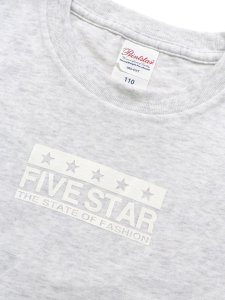 画像3: 【KIDS】FIVE STAR FIVE STAR KIDS TEE-ASH/WHITE (3)