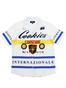 画像1: 【送料無料】COOKIES CLOTHING LAKE COMO SS WOVEN SHIRT WHITE (1)