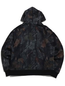 画像2: 【SALE】ADIDAS CAMO HOODED FULL ZIP HOODIE-BLACK (2)