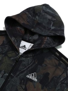 画像3: 【SALE】ADIDAS CAMO HOODED FULL ZIP HOODIE-BLACK (3)