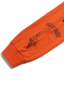 画像3: Rap Attack RAPPER'S TATTOO L/S TEE ORANGE/BLACK (3)