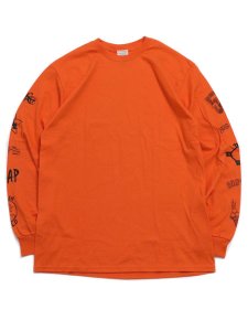 画像1: Rap Attack RAPPER'S TATTOO L/S TEE ORANGE/BLACK (1)