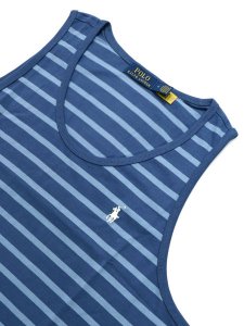 画像3: 【送料無料】POLO RALPH LAUREN STRIPED TANK TOP OLD ROYAL/CHANNEL BL (3)