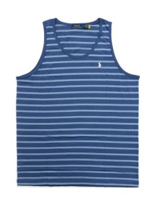 画像1: 【送料無料】POLO RALPH LAUREN STRIPED TANK TOP OLD ROYAL/CHANNEL BL (1)