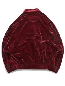 画像2: 【送料無料】PRO CLUB VELOUR TRACK JACKET BURGUNDY (2)