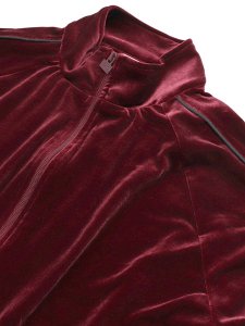 画像3: 【送料無料】PRO CLUB VELOUR TRACK JACKET BURGUNDY (3)