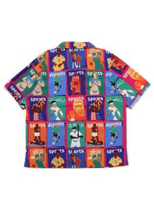 画像2: 【送料無料】MARKET ILLUSTRATED BUTTON UP RAYON SHIRT (2)