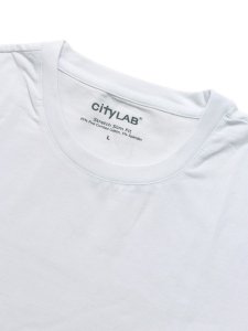 画像3: CITY LAB STRETCH SLIM FIT CREW NECK TEE-WHITE (3)