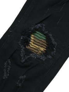 画像6: 【送料無料】mnml X204 CAMO STRETCH DENIM BLACK (6)