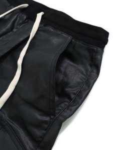 画像3: 【送料無料】mnml CARGO DRAWCORD PANTS WAXED BLACK (3)