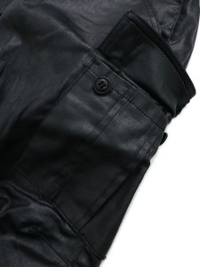 画像5: 【送料無料】mnml CARGO DRAWCORD PANTS WAXED BLACK (5)