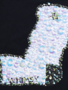 画像4: 【SALE】WHIMSY SOCKS BEADED TRADEMARK TEE BLACK (4)
