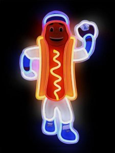 画像5: 【送料無料】FOCO DODGER DOG LED NEON LIGHT UP MASCOT SIGN (5)