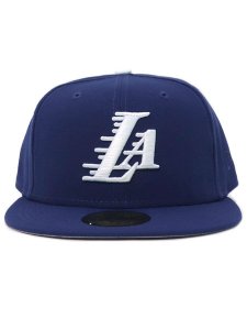 画像2: 【送料無料】NEW ERA 59FIFTY LAKERS LA LOGO DK ROYAL (2)