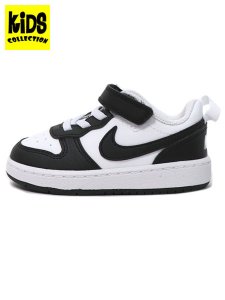 画像1: 【KIDS】NIKE COURT BOROUGH LOW RECRAFT TD WHITE/BLACK (1)