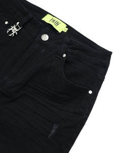 画像3: 【送料無料】PAIN LAB JET BLACK SKINNY DENIM (3)
