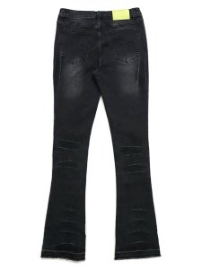 画像2: 【送料無料】PAIN LAB WASHED BLACK STACKED DENIM (2)