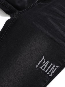 画像7: 【送料無料】PAIN LAB WASHED BLACK STACKED DENIM (7)