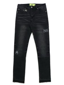 画像1: 【送料無料】PAIN LAB WASHED BLACK SKINNY DENIM (1)