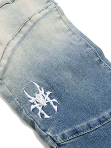 画像8: 【送料無料】PAIN LAB BLUE FADE SKINNY DENIM (8)