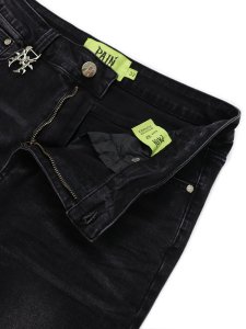 画像4: 【送料無料】PAIN LAB WASHED BLACK STACKED DENIM (4)