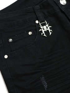 画像6: 【送料無料】PAIN LAB JET BLACK SKINNY DENIM (6)