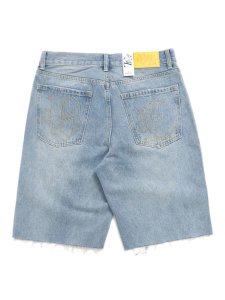 画像2: 【送料無料】EVOL BY FUTURE EVOL HEARTS DENIM SHORT LIGHT WASH DENIM (2)