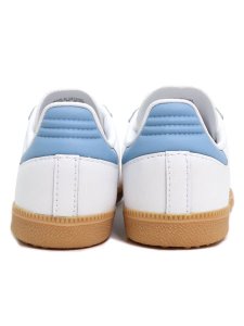 画像4: 【KIDS】ADIDAS SAMBA OG C CLOUD WHITE/ASH BLUE/GUM (4)