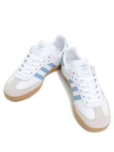 画像5: 【KIDS】ADIDAS SAMBA OG C CLOUD WHITE/ASH BLUE/GUM (5)