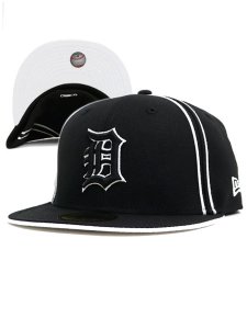 画像1: NEW ERA 59FIFTY CS TIGERS PIPING U/GY FB BLK/WHT (1)