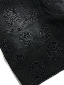 画像10: 【送料無料】ALMOST SOMEDAY NBA CONFERENCE JORTS WASHED BLACK (10)