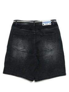 画像2: 【送料無料】ALMOST SOMEDAY NBA CONFERENCE JORTS WASHED BLACK (2)