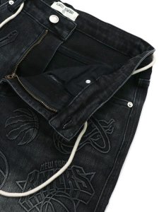 画像4: 【送料無料】ALMOST SOMEDAY NBA CONFERENCE JORTS WASHED BLACK (4)