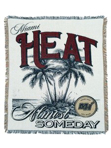 画像1: 【送料無料】ALMOST SOMEDAY NBA MIAMI HEAT TAPESTRY BLANKET (1)