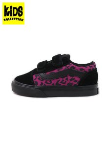 画像1: 【KIDS】VANS TODDLER OLD SKOOL V LEOPARD PINK/BLACK (1)