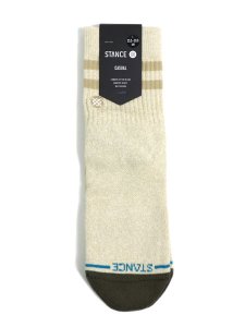 画像1: STANCE MARLED STRIPE QUARTER SOCKS IVORY (1)