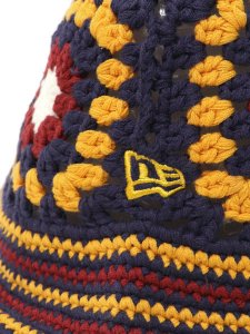 画像5: NEW ERA CROCHET KNIT BUCKET NAVY/YEL/CHROME/RED (5)