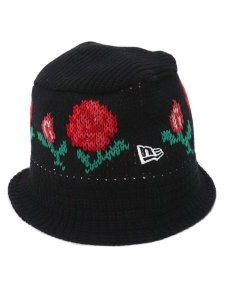 画像2: NEW ERA KNIT BUCKET ROSE BLACK (2)