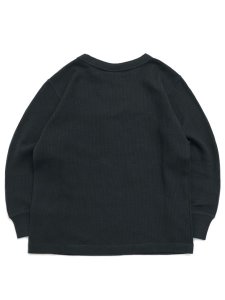 画像2: 【KIDS】CHAMPION KIDS US COTTON WAFFLE L/S TEE-BLACK (2)