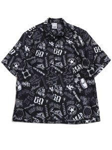画像1: 【送料無料】Rap Attack RAPPER'S TATTOO HALF SLEEVE SHIRT BLACK (1)