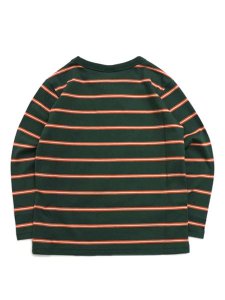 画像2: 【KIDS】CHAMPION KIDS BORDER L/S TEE-DARK GREEN (2)